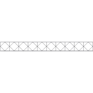 Alberts Zaun-Dekorelement Bergen, 20x200 cm, Karo-Muster für Gartenzäune.