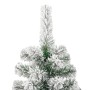 Detailaufnahme: Beschneiter, künstlicher Weihnachtsbaum (210 cm) mit grünen Nadeln.