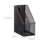 Relaxdays Stehsammler Metall Schwarz mit 2 Fächern 31,5 cm x 14,3 cm x 25 cm 1 kg_4