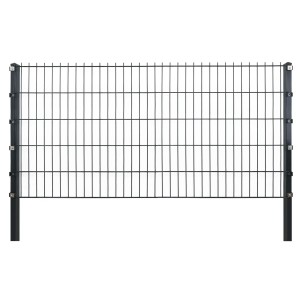 Floordirekt Doppelstabmattenzaun LIMES Komplettset, 80x200cm, mit Zaunpfosten.
