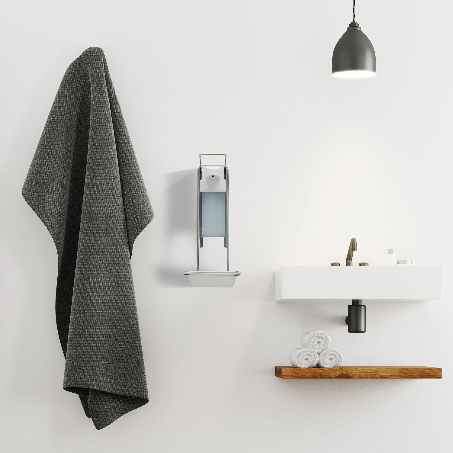 Relaxdays Eurospender Aluminium Silber mit Hebel 500 ml 35 x 14,5 x 33,5 cm 0,9 kg_2