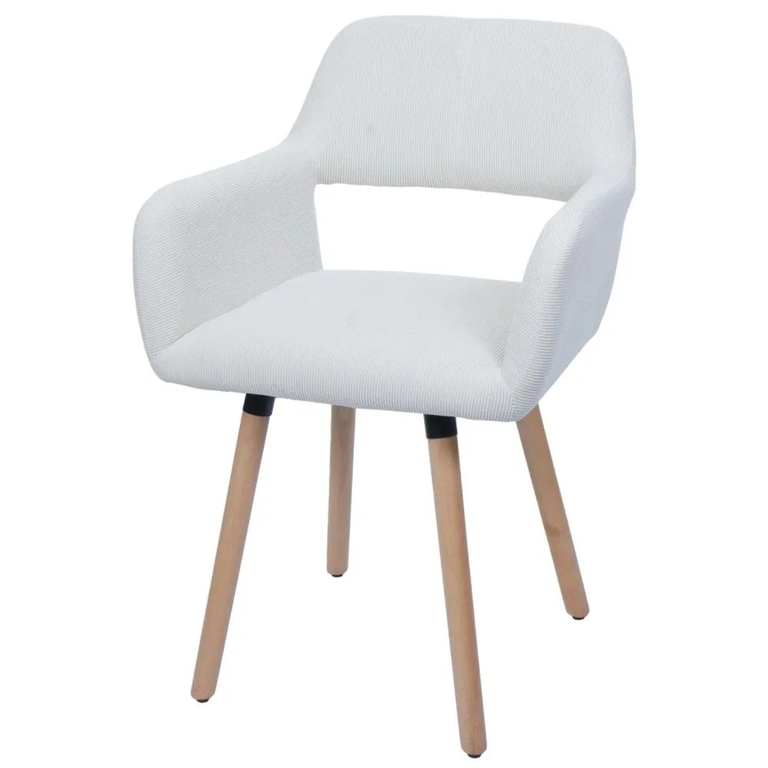 MCW Esszimmerstuhl A50 II Creme-Weiß Stoff/Textil Cord 400g/m²