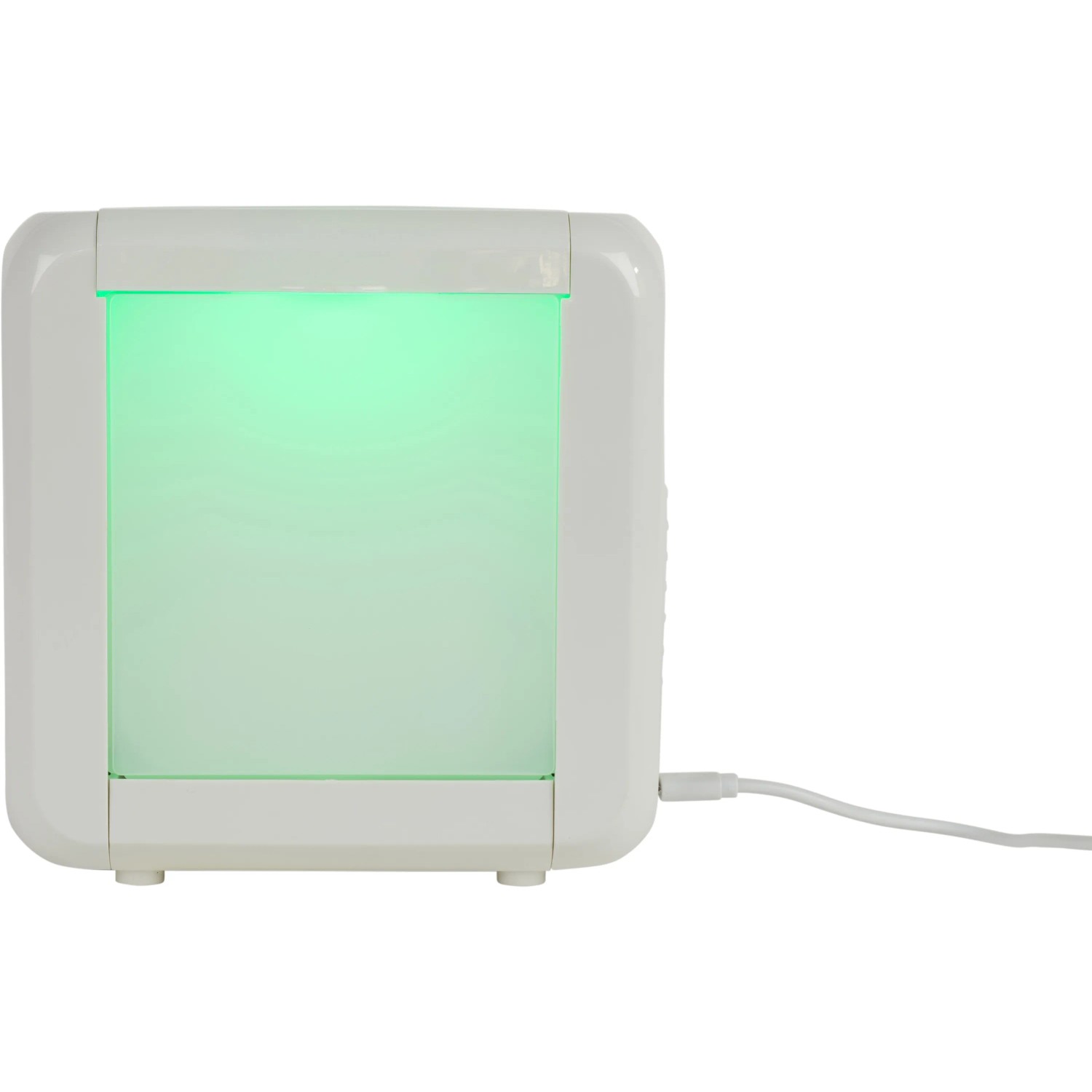 Weißer Mini Luftkühler mit LED-Beleuchtung, 7 W, für angenehme Kühle.