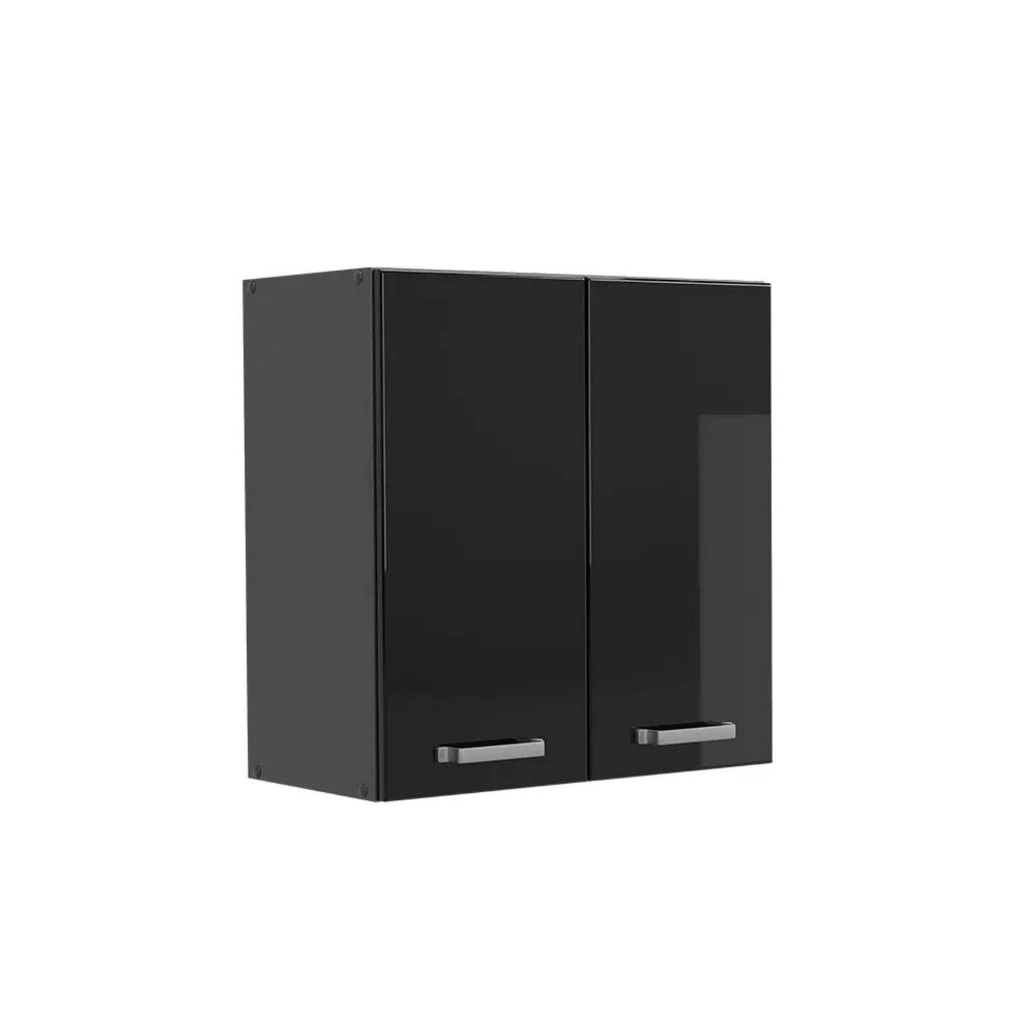Vicco Hängeschrank R-Line Hängender Küchenschrank Schwarz Hochglanz/Anthrazit 60 cm