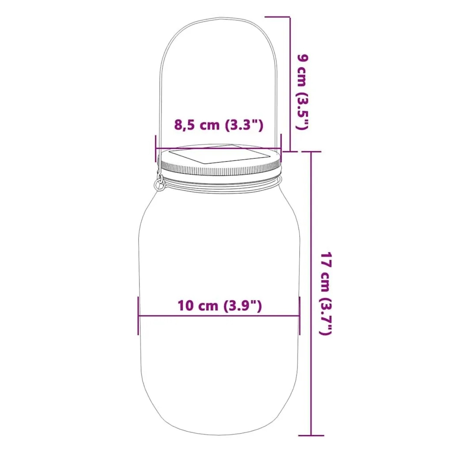 vidaXL Solarleuchten Einmachglas-Design 12 Stk Warmweiß 4008204_8