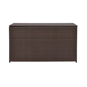 Teamson Home Terrasse Gartenmöbel Rattan Aufbewahrungsbox Braun