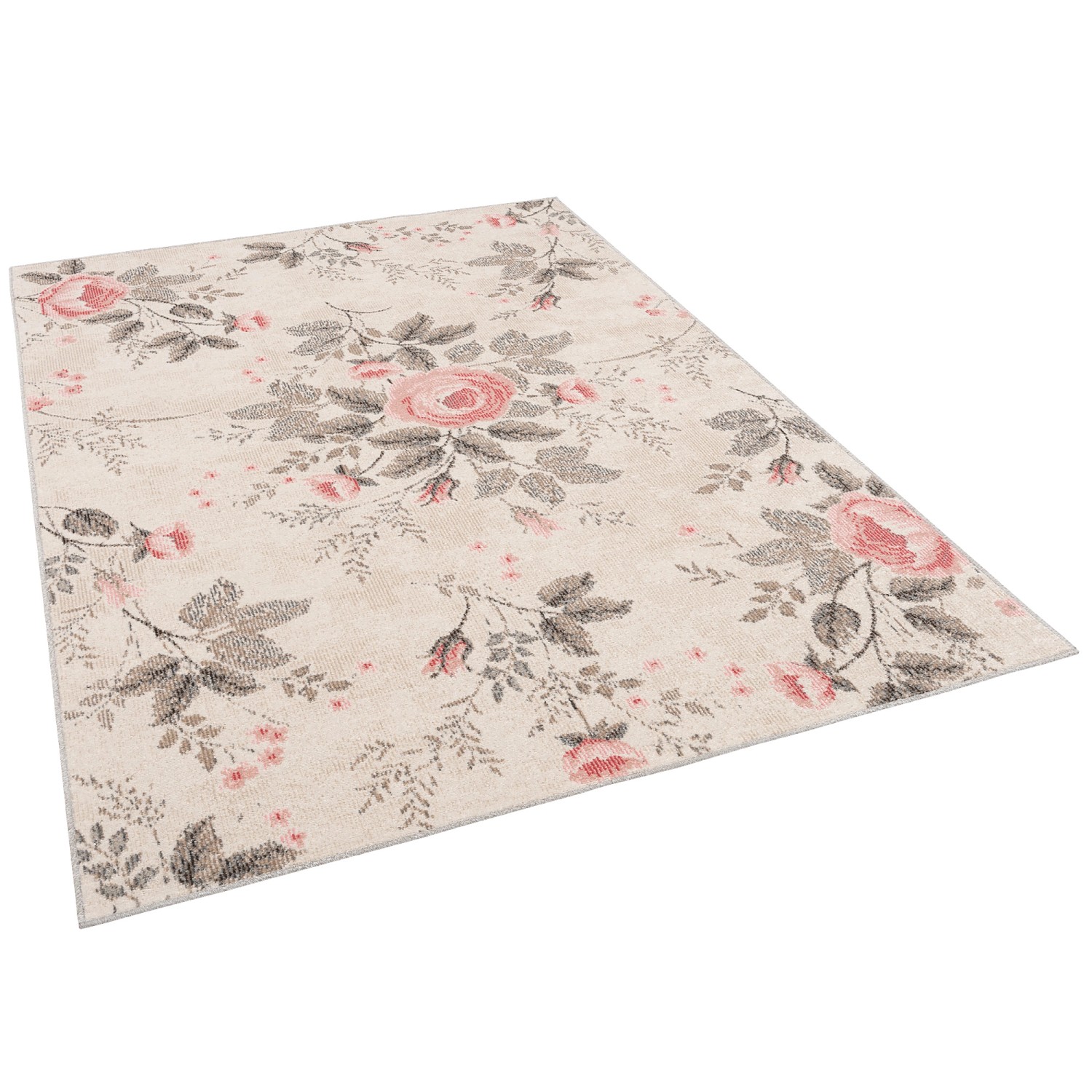 Pergamon In- und Outdoor Designer Teppich Lagos Blumen Beige 120x170cm günstig online kaufen