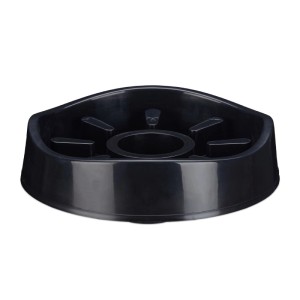 Relaxdays Hundenapf Kunststoff Schwarz Anti Schling Rutschfest 23,5 cm x 5,5 cm 900 ml
