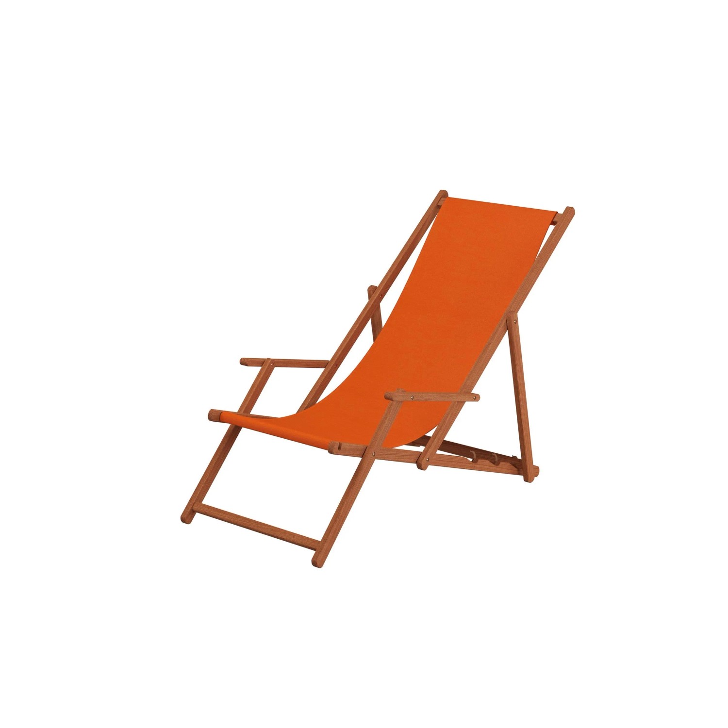 Erst-Holz Holz-Liegestuhl Strandstuhl Stofffarbe Terrakotta 10-300 Liegestu günstig online kaufen