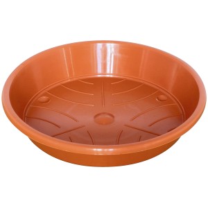 Geli Untersetzer Standard, Ø 10 cm, Terrakotta, für Pflanzen, aus Kunststoff.