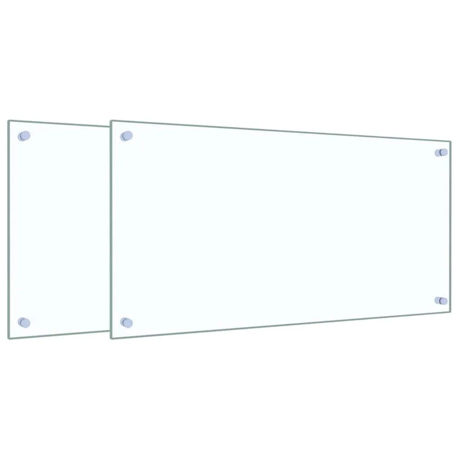vidaXL Küchenrückwände 2 Stk Transparent 80x40 cm Hartglas 3315792