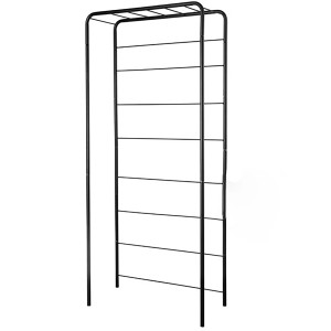 Schwarzes Deroma Rankgitter aus Metall für Pflanzkasten Cosmo, 155 cm hoch.