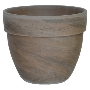 Pflanztopf Levante, Ø 19 cm, Basalt, aus Terrakotta für Garten und Balkon.