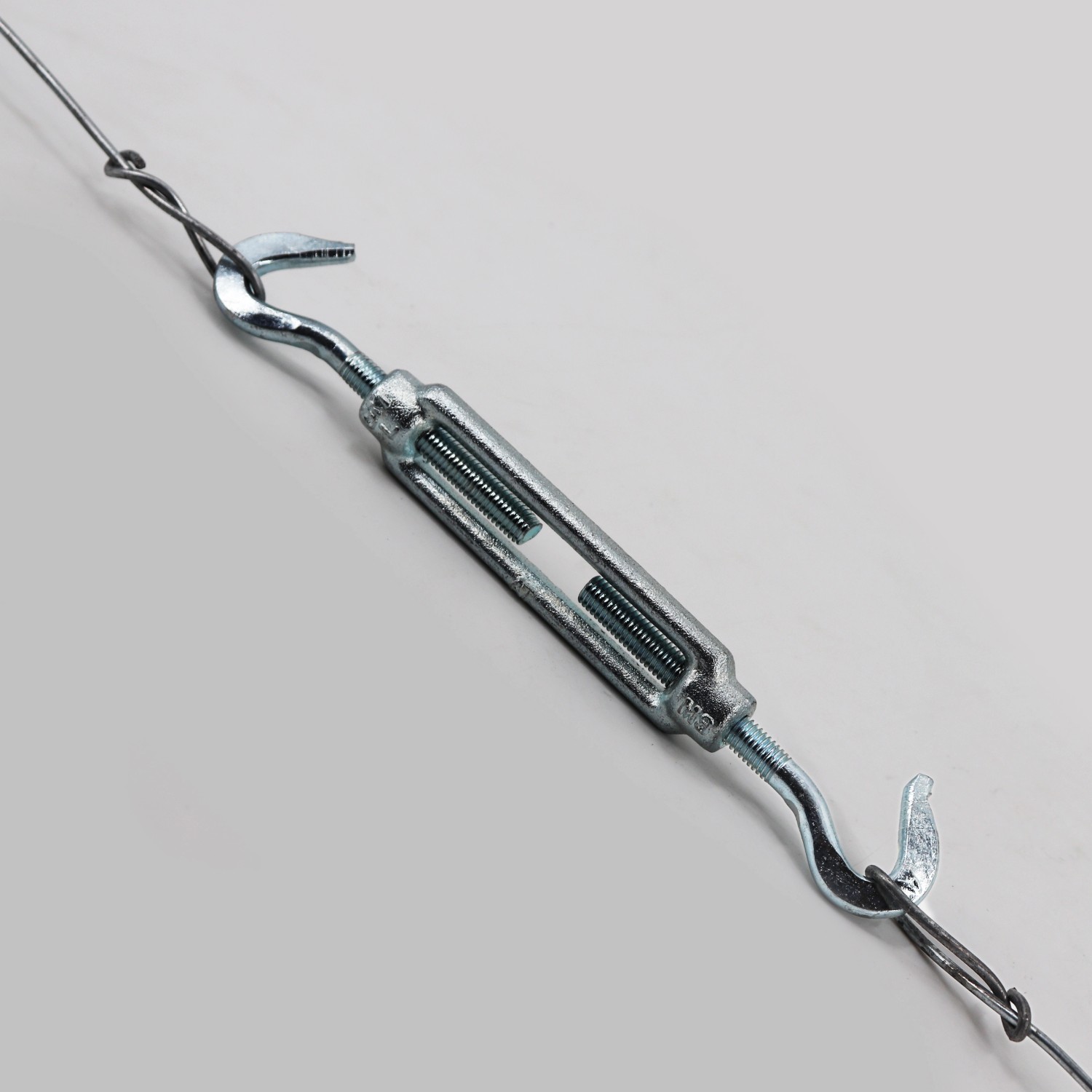 Aquagart Seilspanner mit Haken für Wildzaun, Drahtspanner aus verzinktem Stahl.