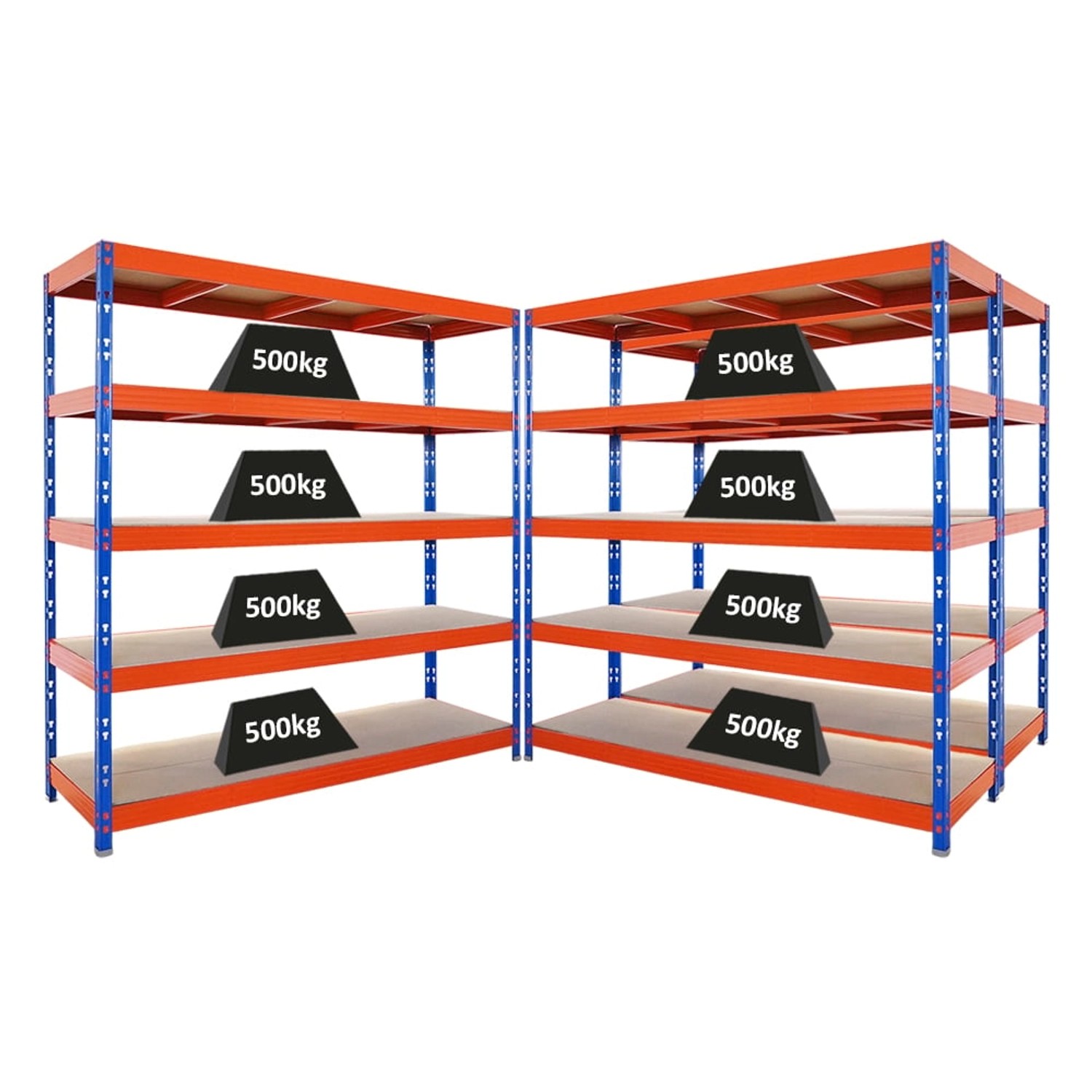 PROREGAL Mega Deal 3x Profi Schwerlastregal Rhino HxBxT 200x200x60cm 5 Span günstig online kaufen