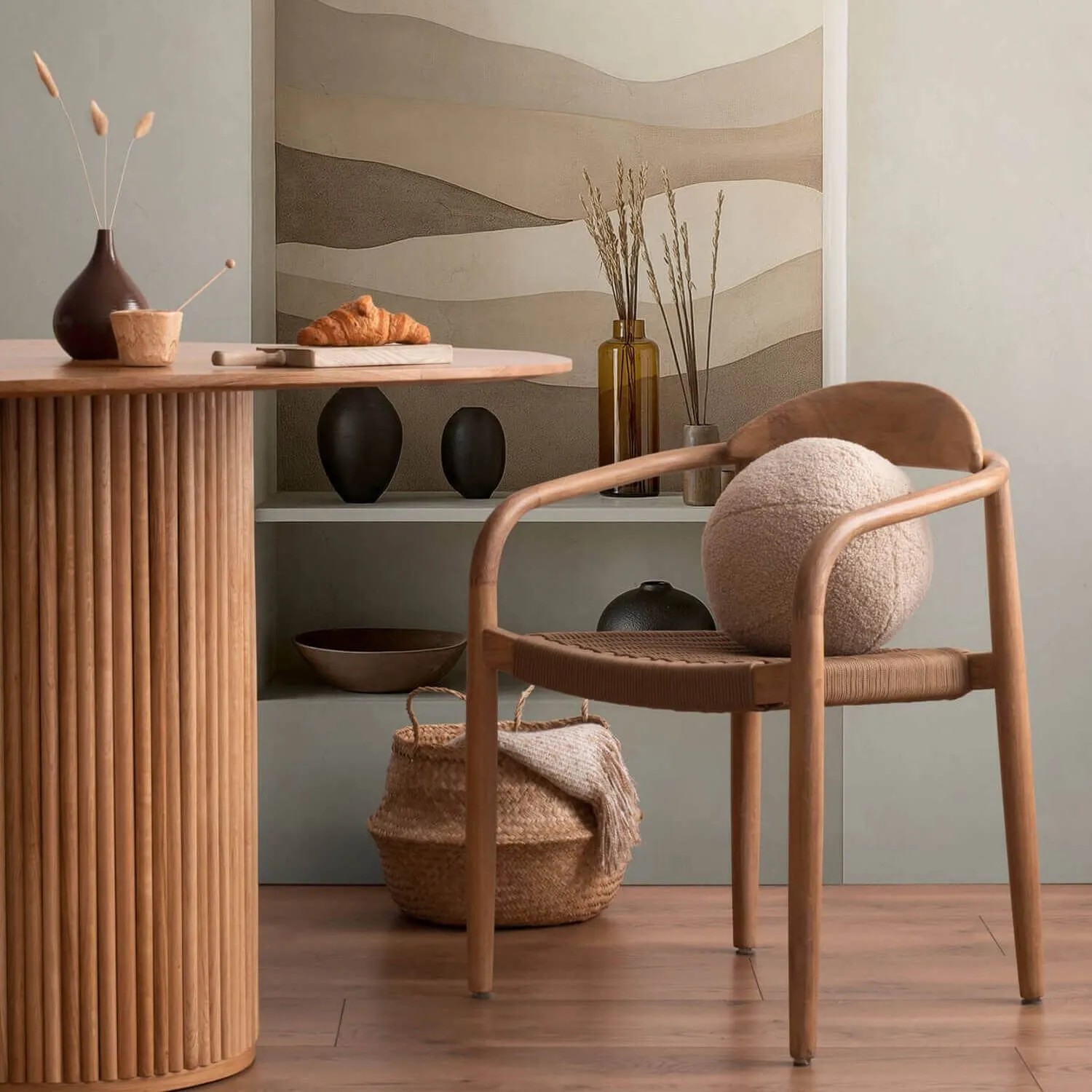 PROFHOME Fototapete 791446-GU mit 3D Design in Beige, Weiß, Braun und Schwarz. Größe: 1,59 m x 2,8 m.