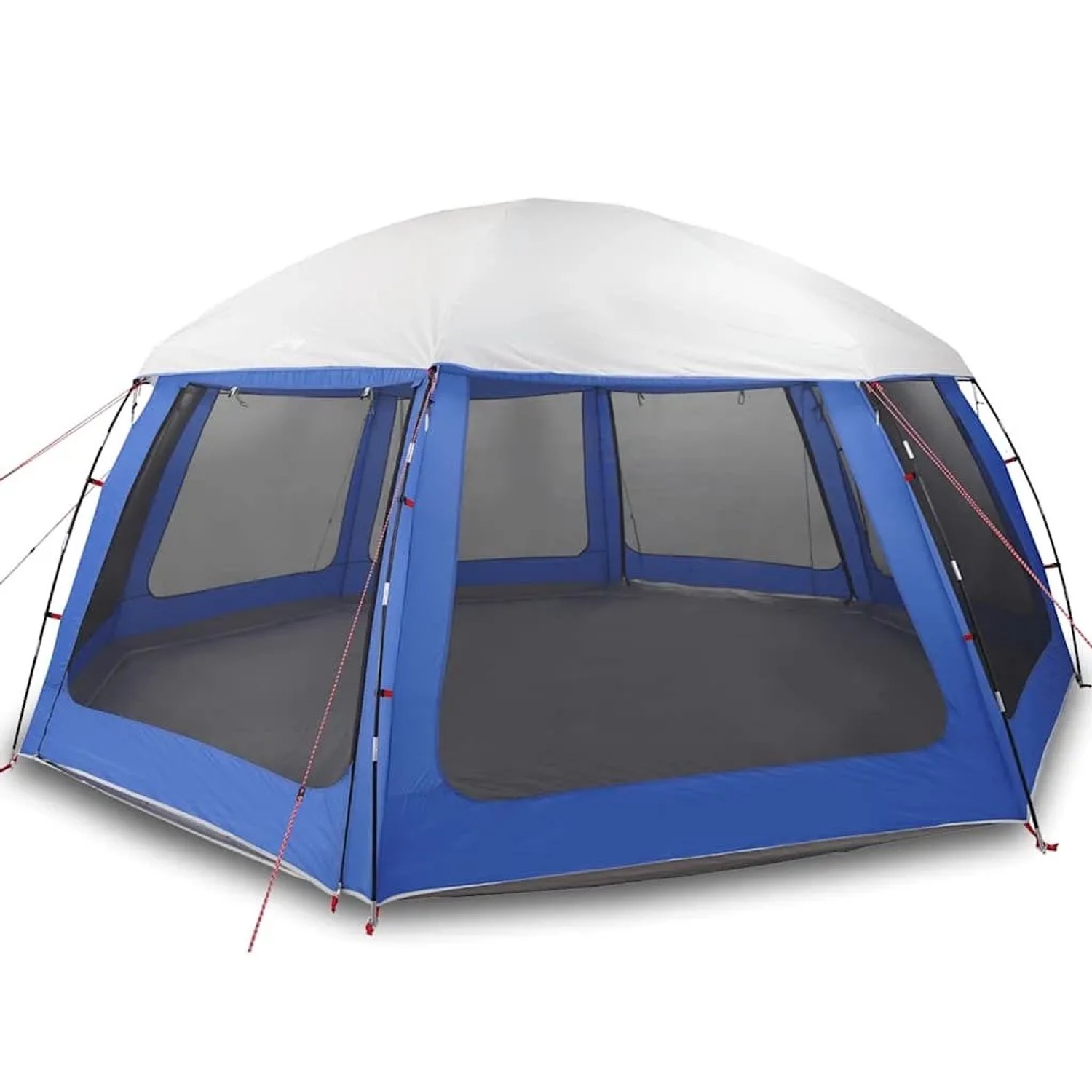 vidaXL Poolzelt mit Abnehmbarem Überzelt Netzwänden Azurblau 612x612cm 4100637_3