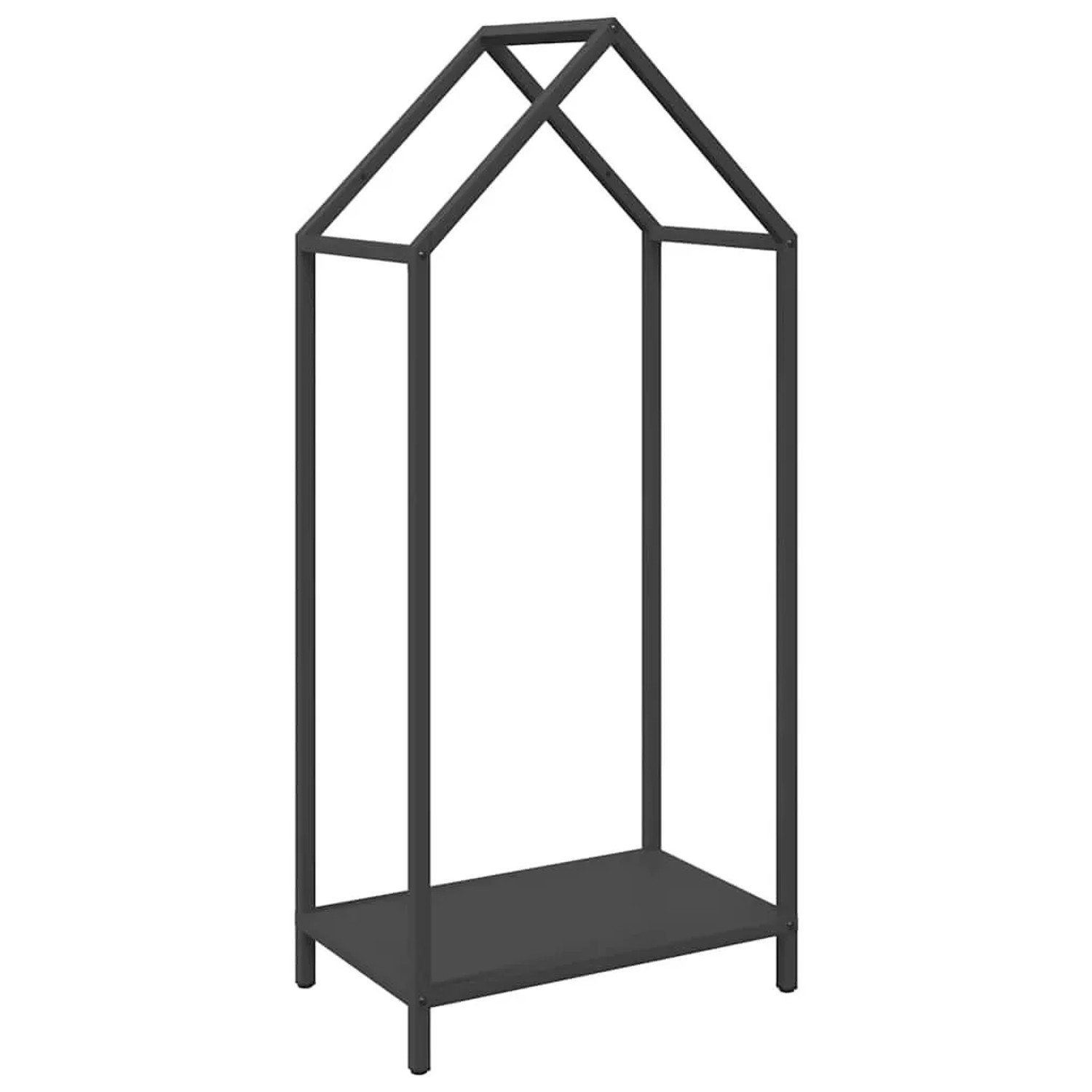 vidaXL Brennholzregal Schwarz 40x25x90 cm Kaltgewalzter Stahl 864295