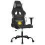 vidaXL Gaming-Stuhl mit Massagefunktion Schwarz und Hellgrau Stoff 345470_7