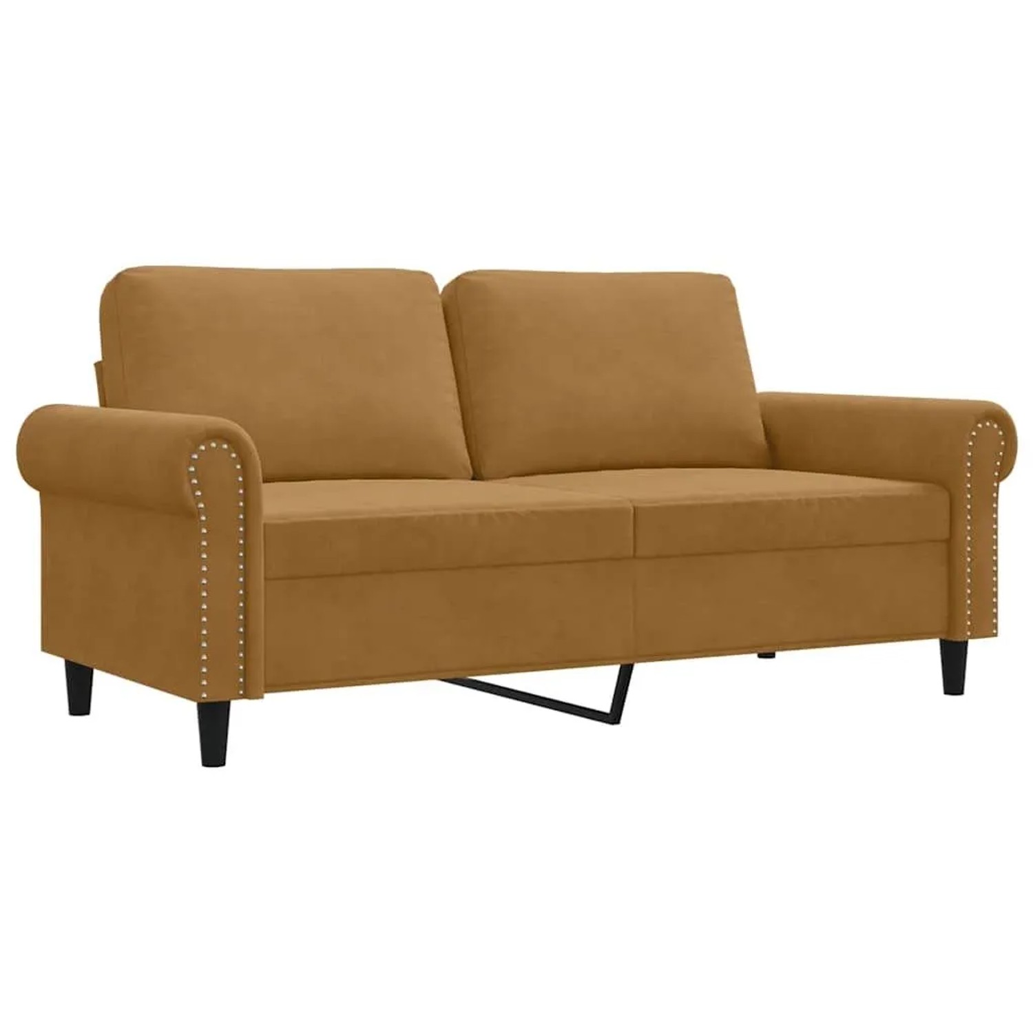 vidaXL 2-Sitzer-Sofa Braun 140 cm Samt 359536 günstig online kaufen
