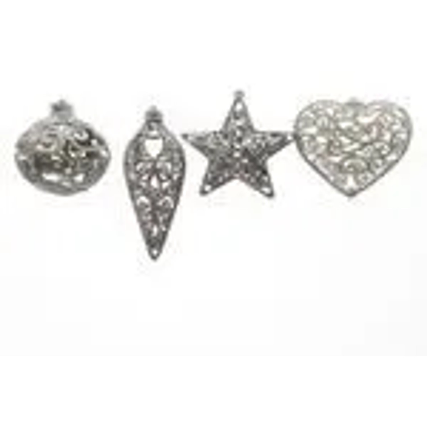 Kaemingk Baumhaenger Baumschmuck Christbaumschmuck Silber Weihnachtskugeln Stueck