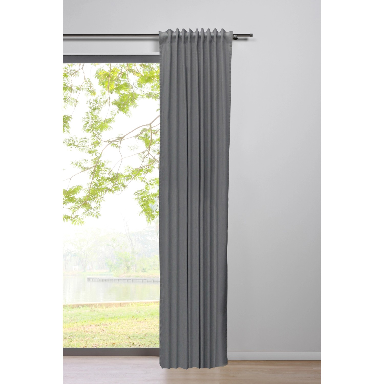 Mydeco Schlaufenschal Leinen Grau 245 cm x 135 cm günstig online kaufen