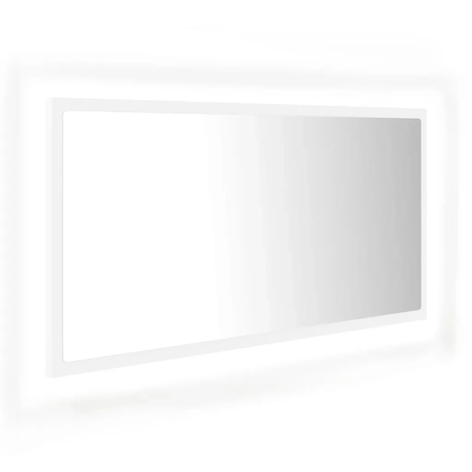 vidaXL LED-Badspiegel Weiß 90x8,5x37 cm Acryl 804932