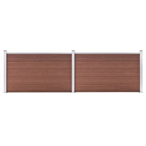 vidaXL Gartenzaun WPC 353x106 cm Braun 3053243