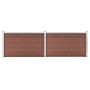 vidaXL Gartenzaun WPC 353x106 cm Braun 3053243