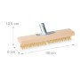 Relaxdays Drahtbesen 2er Set Buchenholz Stahlborsten 30 cm Breite_4