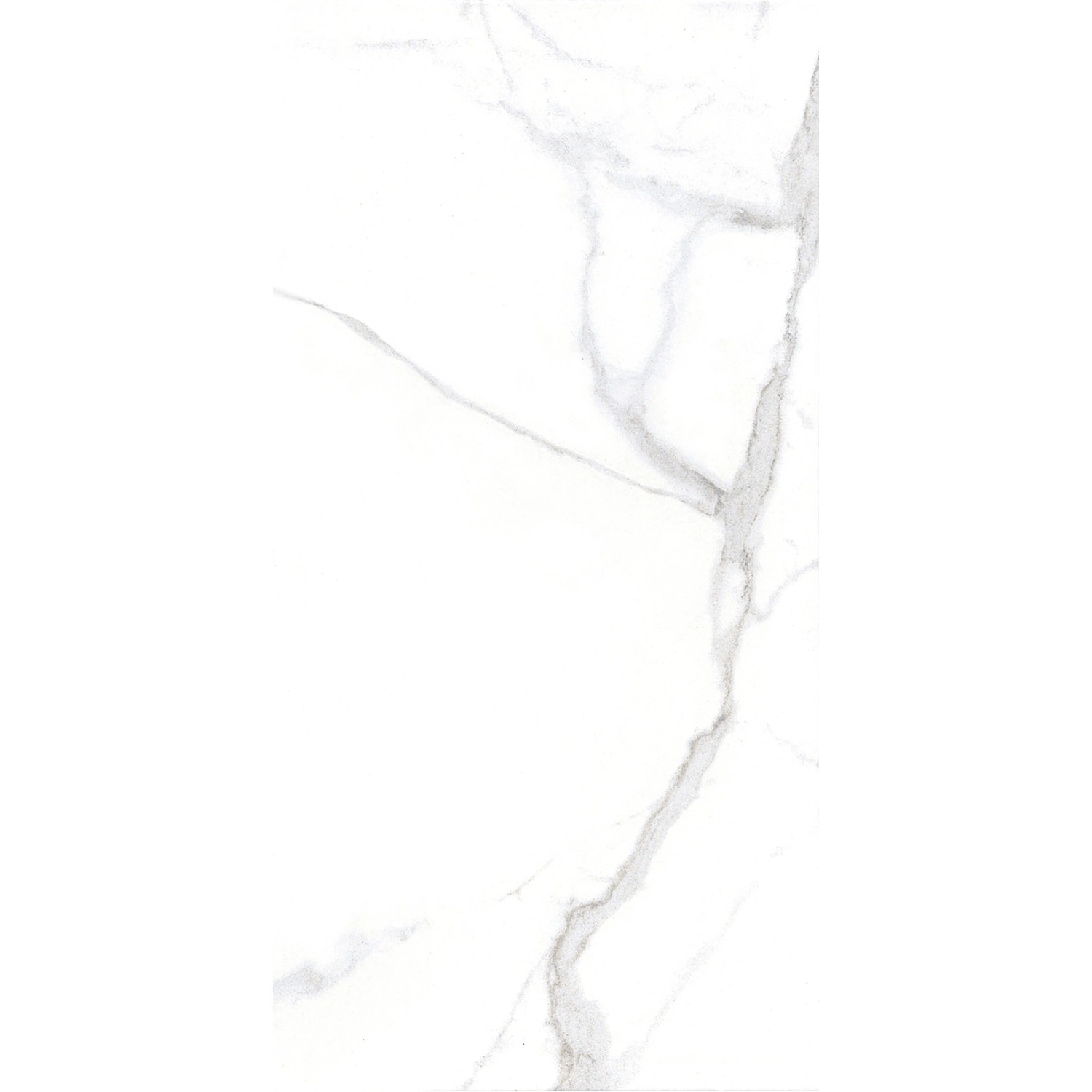 Feinsteinzeug Bodenfliese Marmore Carrara, 30x60 cm, weiße Marmor Optik.