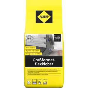 Sakret Großformat Flexkleber, 5 kg Sack, geeignet für Fliesen an Wand und Boden.