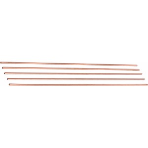 Hartlot 5er-Set für Lötarbeiten: 5 Kupfer-Lötstäbe, je 250 mm lang.