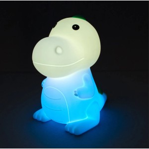 X4-Life LED-Nachtlicht Dino, 13,5 cm. Dimmbares Nachtlicht mit Farbwechsel für Kinder.