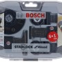 Bosch Starlock Set Best of Wood, 7-teilig. Zubehör für Multifunktionswerkzeuge im Koffer.