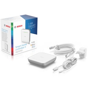 Bosch Smart Home Controller II, weiß, mit Verpackung, Kabeln und Netzteil für Hausfunksteuerung.