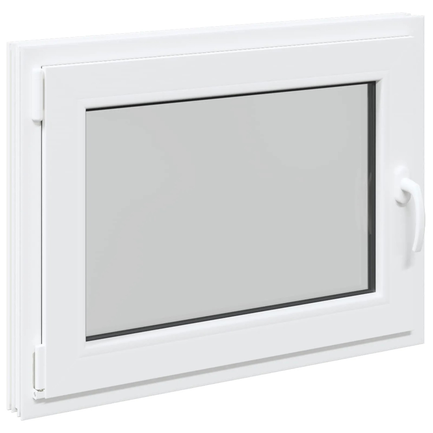 vidaXL Kellerfenster RISOR Weiß 90 x 60 cm PVC und Glas 42047247