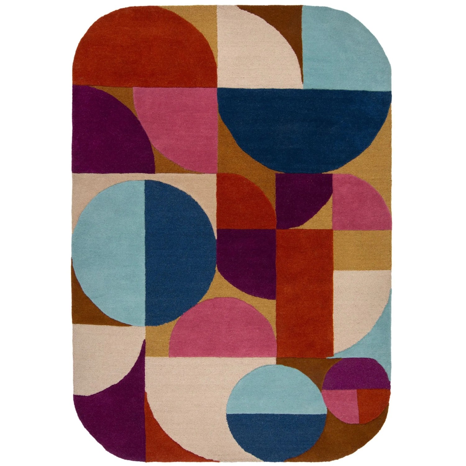 Flair Rugs Wollteppich Mia Arch 160 cm x 230 cm Mehrfarbig