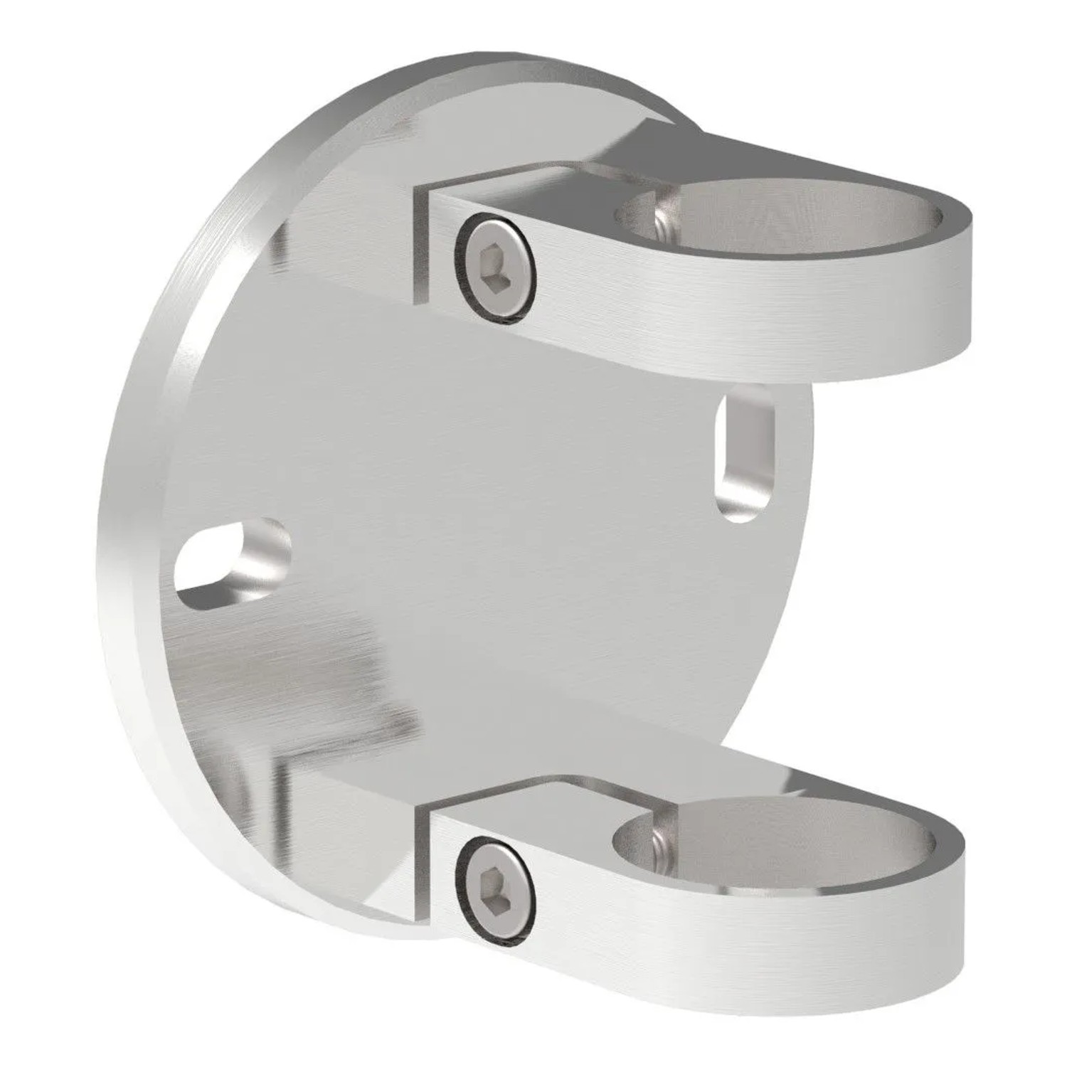 FeNau Wandbefestigung Maße 120x10 mm Zum Spannen Für Rundrohr Ø 42,4 mm V2A