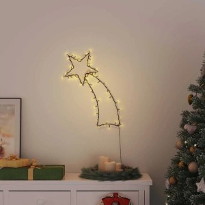 vidaXL Weihnachtsbeleuchtung Sternschnuppen-Silhouette 80 LEDs 4019606