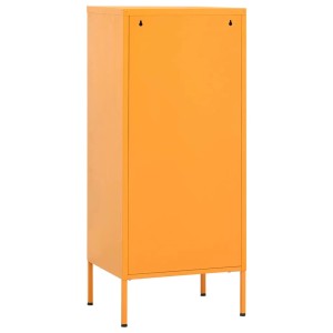 Senfgelber vidaXL Lagerschrank aus Stahl, 42,5x35x101,5 cm, für Büro.