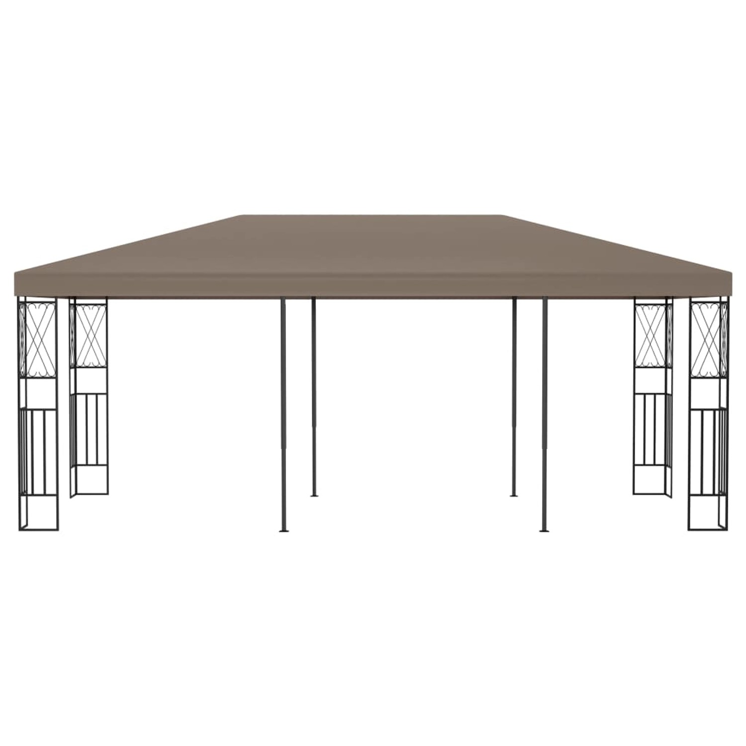 vidaXL Pavillon 6x3 m Taupe Stoff