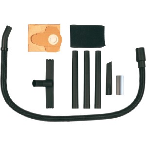 Zubehör für Einhell Nass- und Trockensauger TC-VC 1812 S: Schlauch, Düsen, Filter und Verlängerungsrohre.
