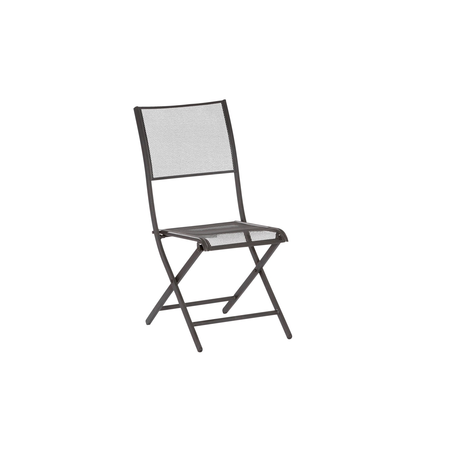 Klappstuhl aus Metall, Teil des Merxx Samos Gartenmöbel Sets für Balkon und Terrasse.