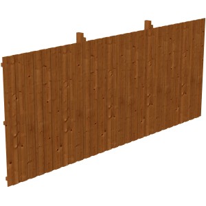 Skan Holz Rückwand Deckelschalung, 550x220cm, Fichte Nussbaum, für Carport