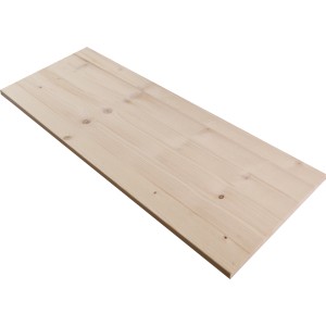 Leimholz Fichte/Tanne, 120x20x1,8 cm, für Möbel- und Regalbau. Holzstruktur sichtbar.