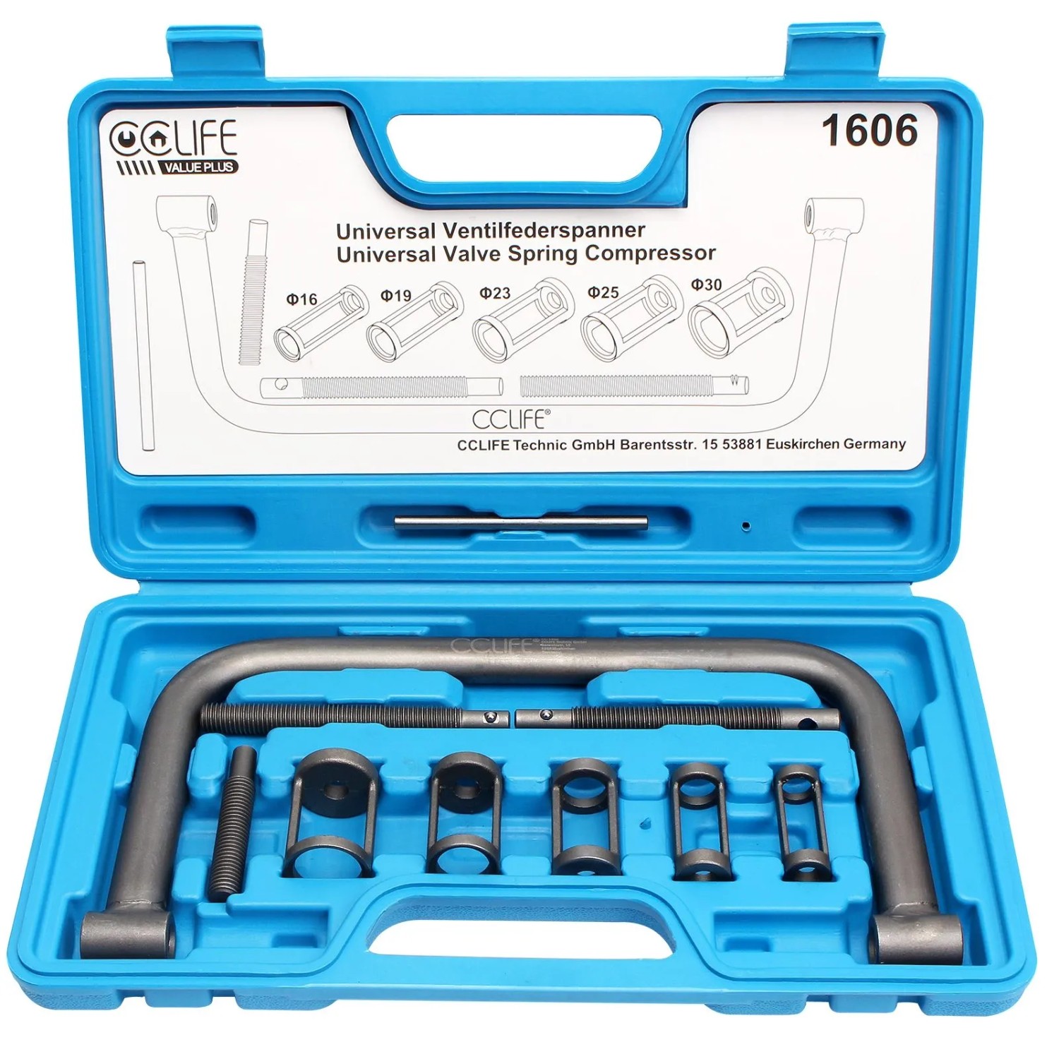 CCLIFE 10tlg Universal Ventilfederspanner Satz Ventil Montage Kompressor Werkzeug Kit