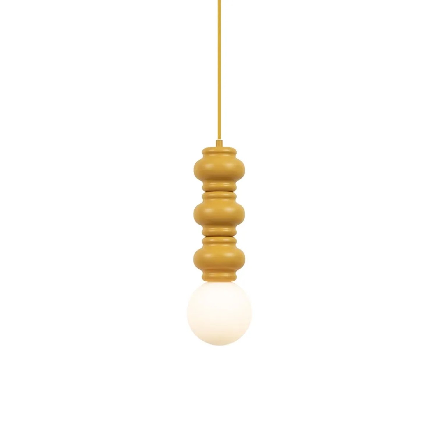 Qazqa Retro Pendelleuchte SenfGelb Mit Mattiertem Glas Fedde