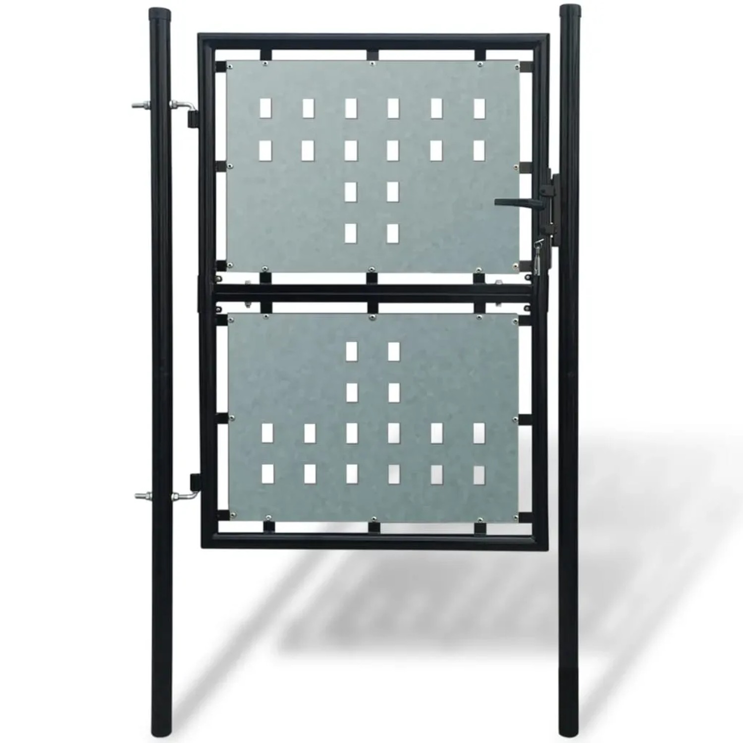 vidaXL Zauntor Einzeltor Schwarz 100x200 cm 141687