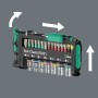 Wera Tool-Check Combi 1 Werkzeugset, 40-teilig, offen mit Bits, Nüssen und Ratsche in kompakter schwarzer Box.